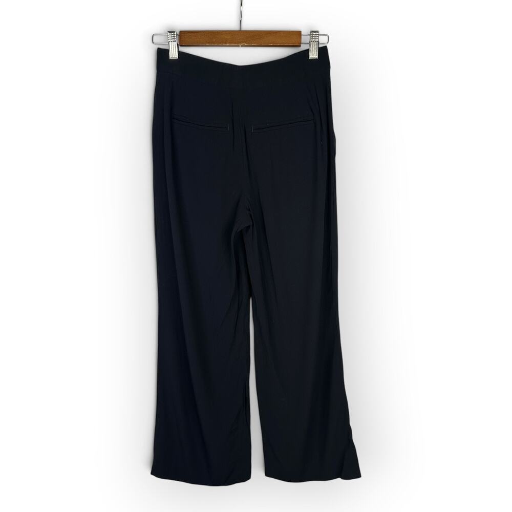 ALC Womens 2 Black Wide Leg Dress Trouser Pants Modern Minimalist
